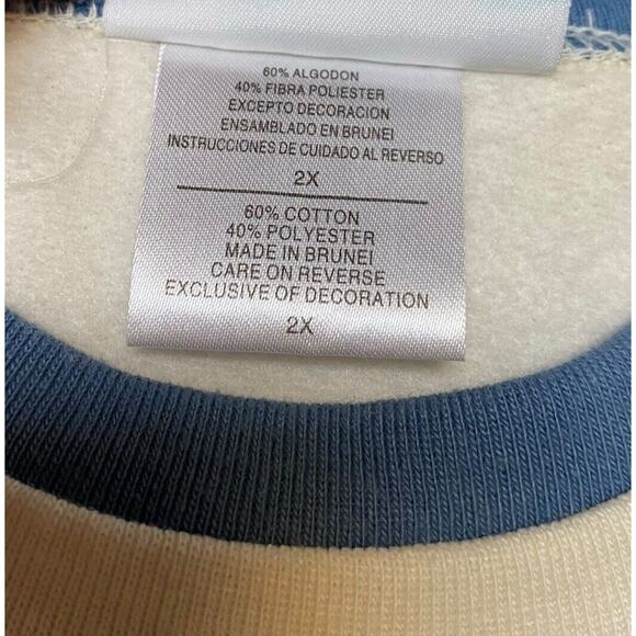 Vtg 90s Mc Energy Size 2X Crew Neck Sweatshirt Grandmas Love Never Ending White - Picture 5 of 10